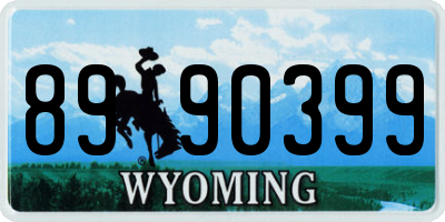 WY license plate 8990399