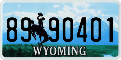 WY license plate 8990401