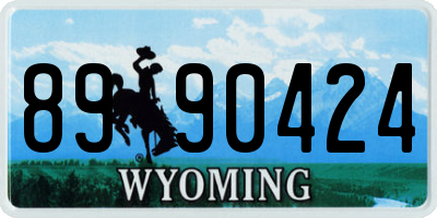 WY license plate 8990424