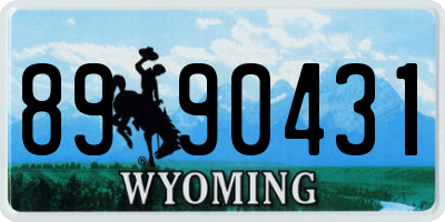 WY license plate 8990431
