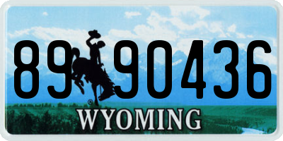 WY license plate 8990436