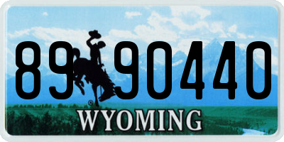 WY license plate 8990440