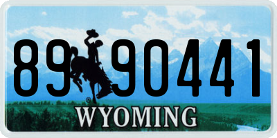 WY license plate 8990441