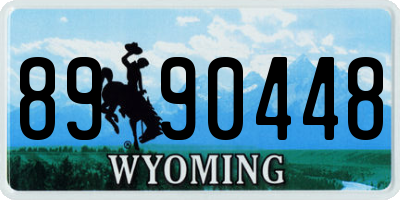 WY license plate 8990448