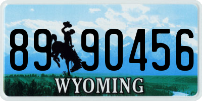 WY license plate 8990456