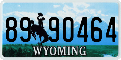 WY license plate 8990464
