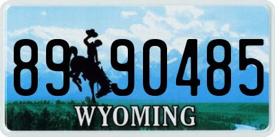 WY license plate 8990485