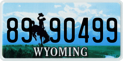 WY license plate 8990499