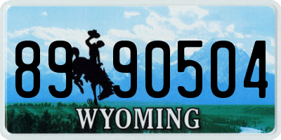WY license plate 8990504
