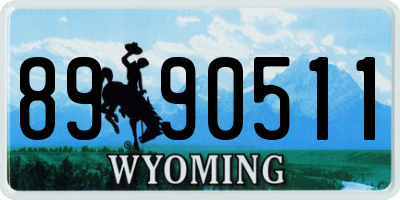 WY license plate 8990511