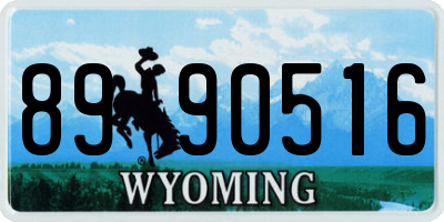 WY license plate 8990516