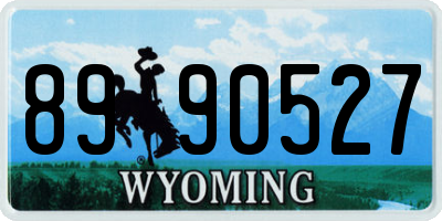 WY license plate 8990527