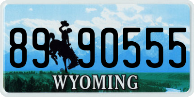 WY license plate 8990555