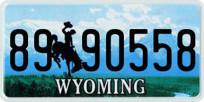 WY license plate 8990558