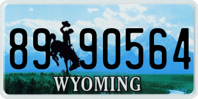 WY license plate 8990564