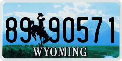 WY license plate 8990571