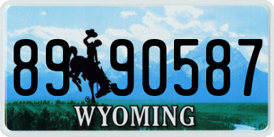 WY license plate 8990587
