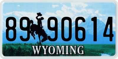 WY license plate 8990614