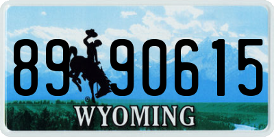 WY license plate 8990615