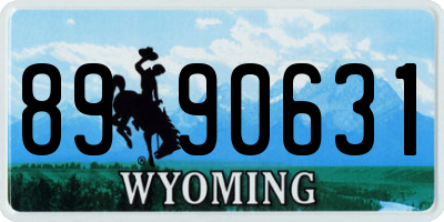 WY license plate 8990631