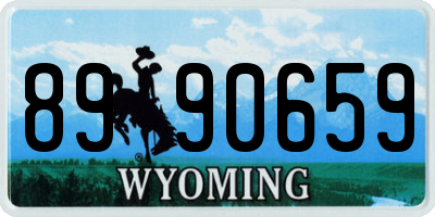 WY license plate 8990659