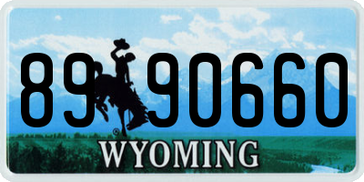 WY license plate 8990660