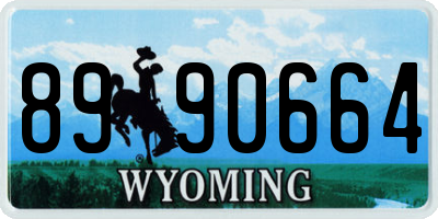 WY license plate 8990664