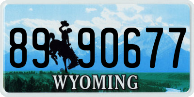 WY license plate 8990677