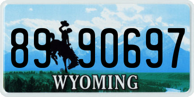 WY license plate 8990697