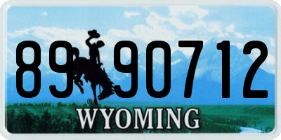 WY license plate 8990712