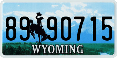 WY license plate 8990715