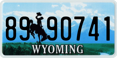 WY license plate 8990741