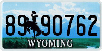 WY license plate 8990762