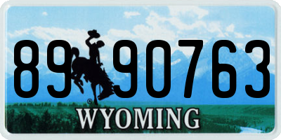 WY license plate 8990763