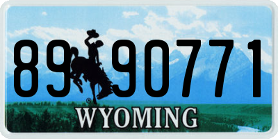 WY license plate 8990771