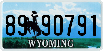WY license plate 8990791