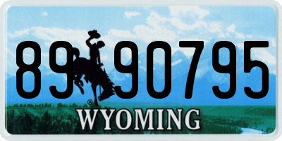 WY license plate 8990795