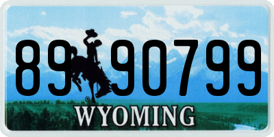 WY license plate 8990799