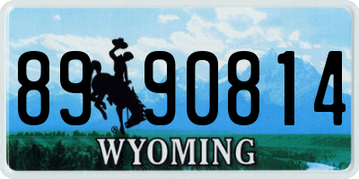 WY license plate 8990814