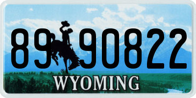 WY license plate 8990822
