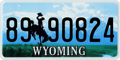 WY license plate 8990824