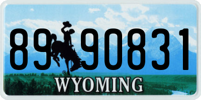 WY license plate 8990831