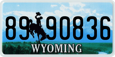 WY license plate 8990836