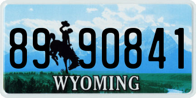 WY license plate 8990841