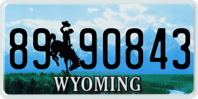 WY license plate 8990843