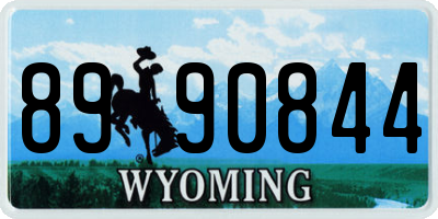 WY license plate 8990844