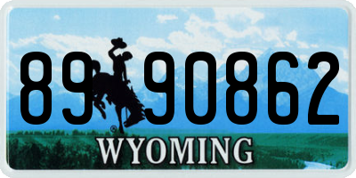 WY license plate 8990862