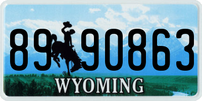 WY license plate 8990863
