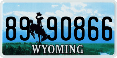 WY license plate 8990866