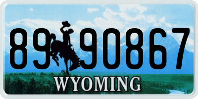WY license plate 8990867